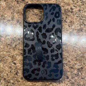 Black Leopard Print Loopy Phone Case - iPhone 13 Pro Max